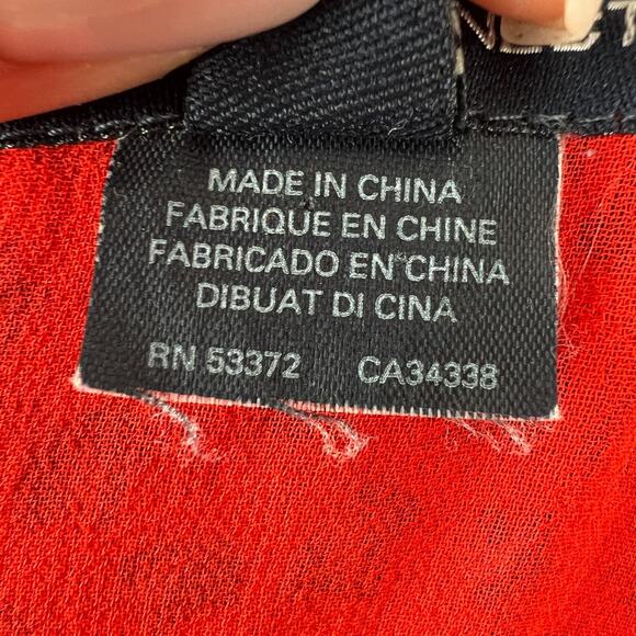 FRENCH CONNECTION Red Black Print Dot Tunic Belted Mini Dress Size 4 S RARE - Picture 10 of 10